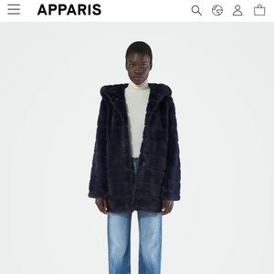 Hazel Navy Blue Apparis coat